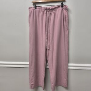 Jules & Leopold Casual Linen Blend Pants Pink Size Large Summer Quiet Luxury